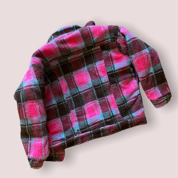 Apparis Kris Plaid Faux Fur Jacket Sz S - Picture 4 of 7